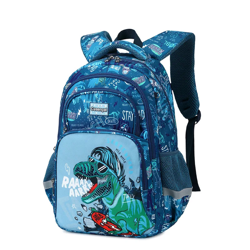 Conjunto de 3 piezas de unicornio de dibujos animados, mochilas escolares para niñas y niños, mochila espacial plegable ortopédica para escuela primaria