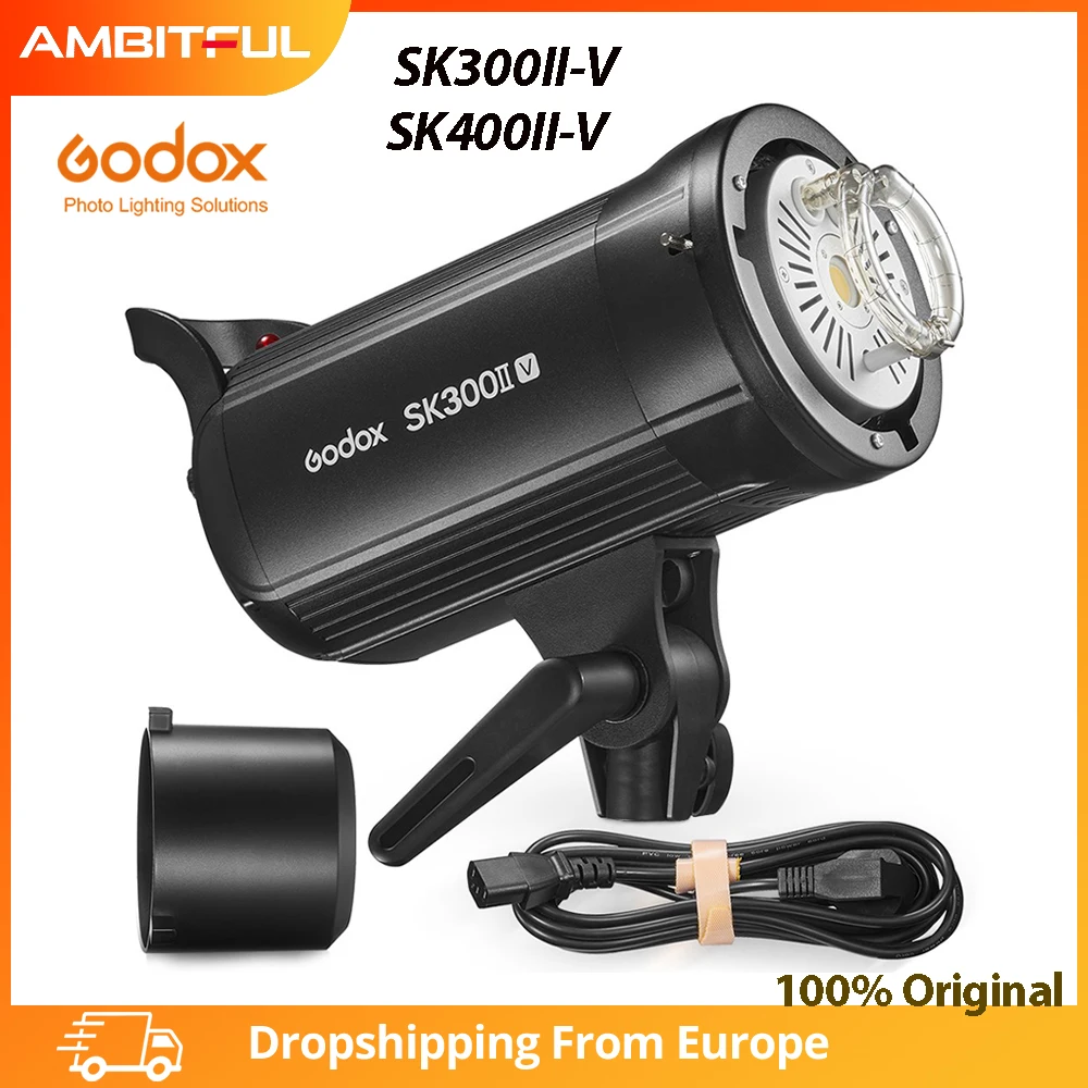 Godox SK300IIV SK400IIV SK300II-V SK400II-V 2.4G X System Professional Compact Studio Flash for Photography Studio Stream