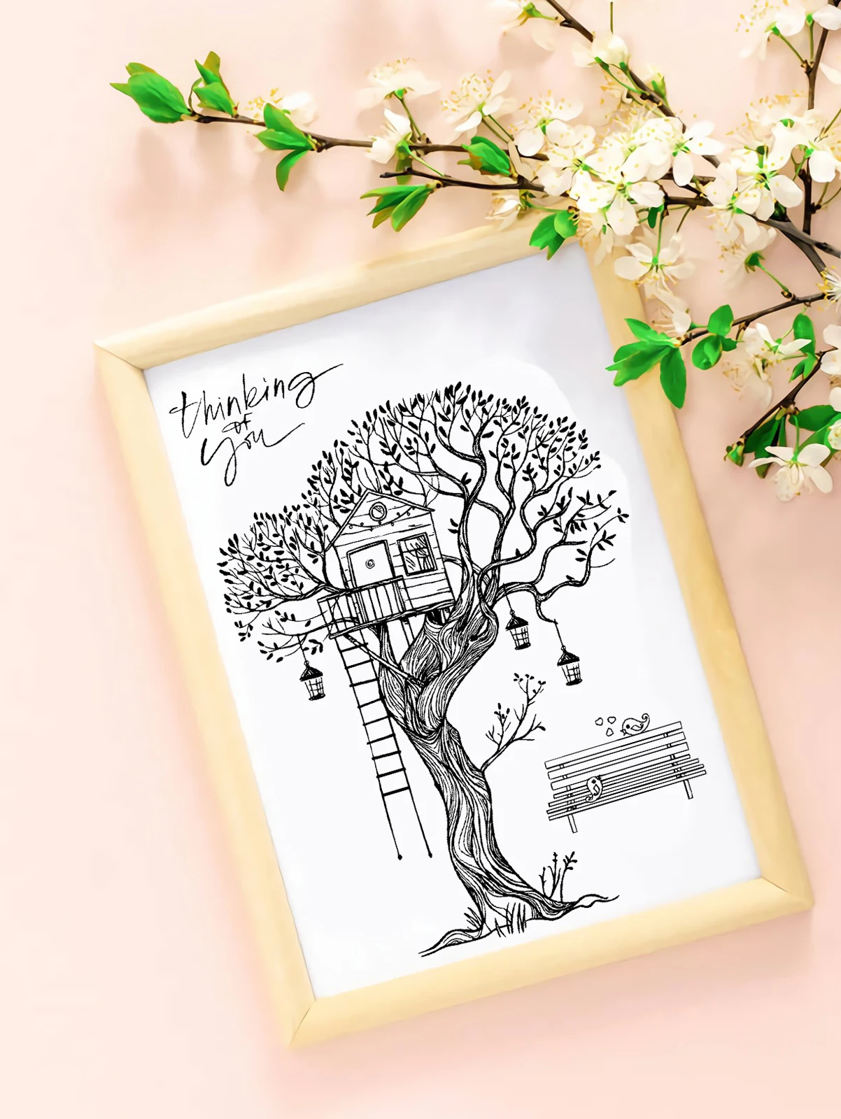 AZSG Big Tree House Clear Stamps For DIY Scrapbooking Card Making Album Decorative Silicone Seal