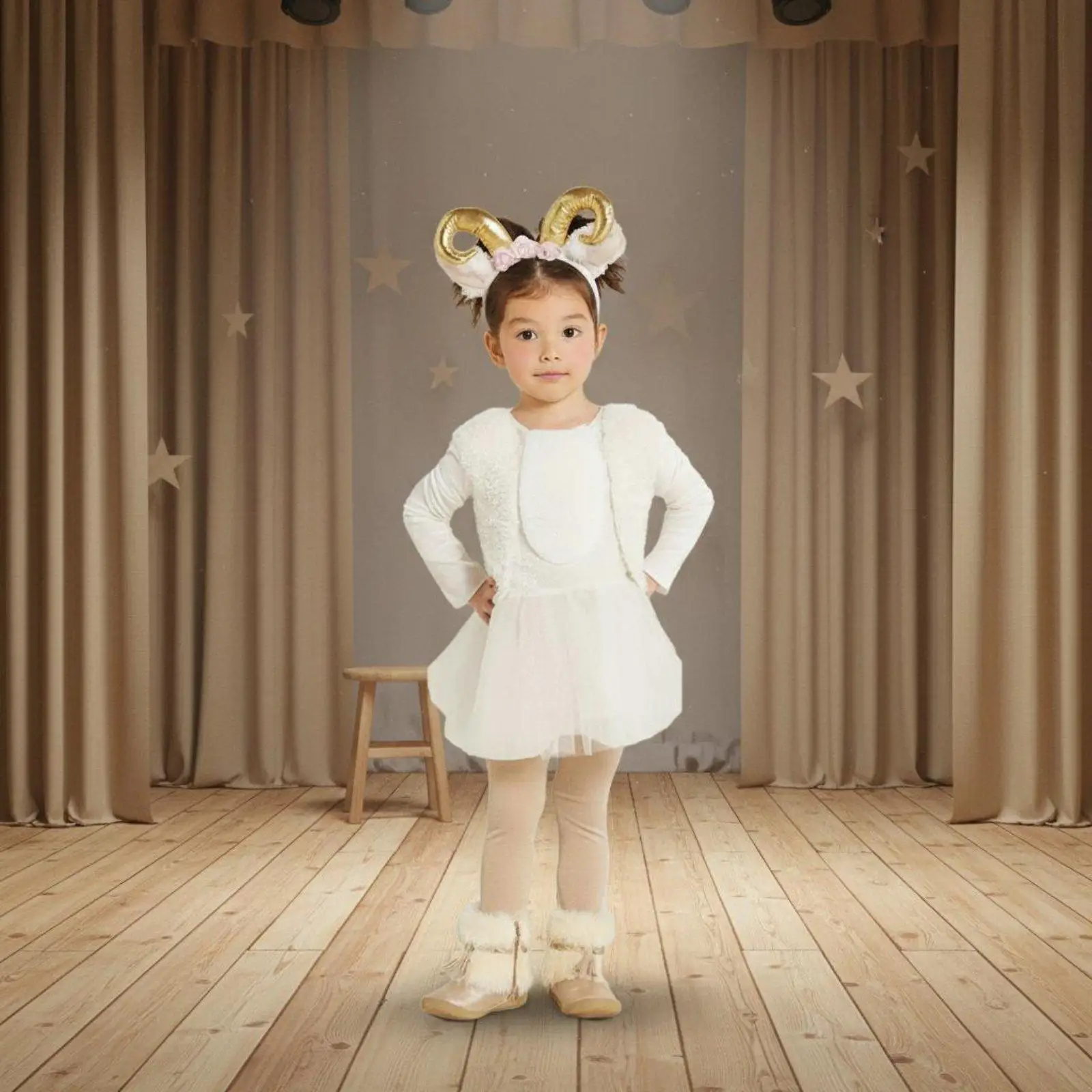 Disfraz de Oveja para Niños, Conjunto Completo, Traje de Cordero para Niños Pequeños, Suave