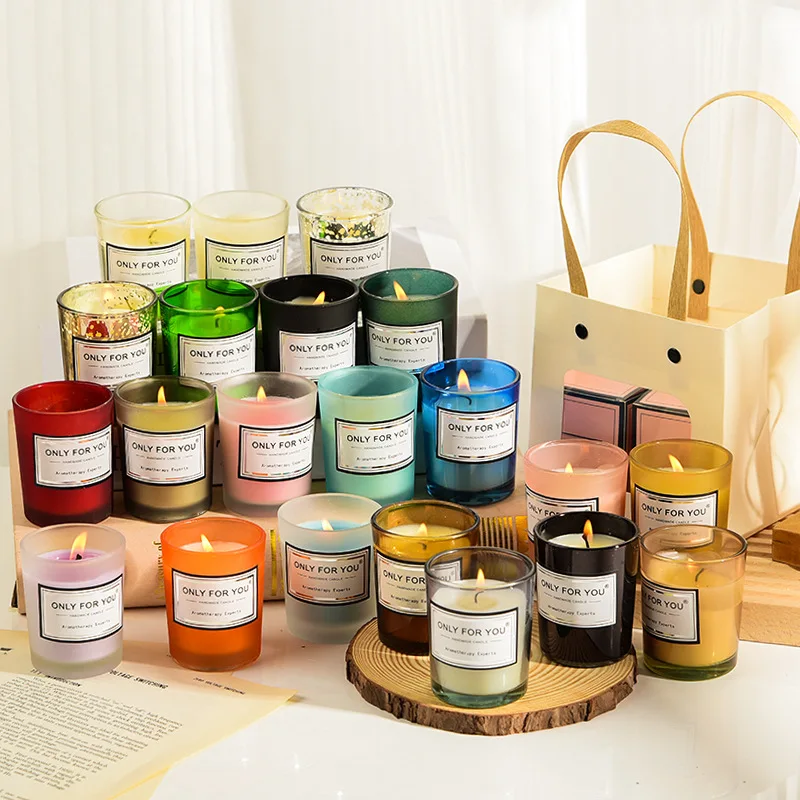 Mini Aromatherapy Candle Premium Gift Box Glass Handmade Soy Wax Smokeless Creative Aromatherapy Candle Companion Gift