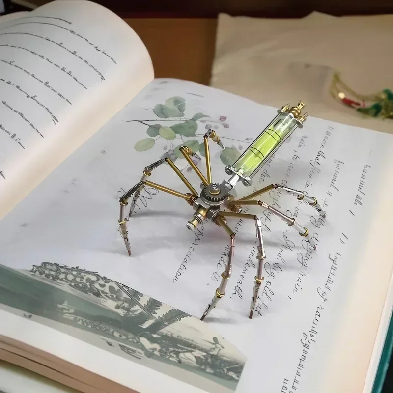 ثلاثية الأبعاد الميكانيكية المعادن الحشرات النحاس لغز Steampunk العنكبوت نموذج ، لغز لتقوم بها بنفسك عدة الحرفية هدايا عظيمة للمراهقين عيد الميلاد الحلي