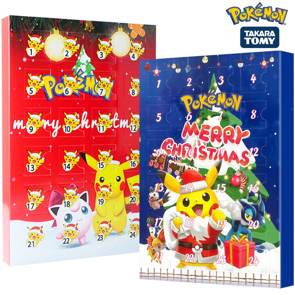 In Stock 24Pcs Set Pokemon Figure Christmas Halloween Advent Calendar Gift Kawaii Pikachu Anime Figural Action PVC Model Kid Toy