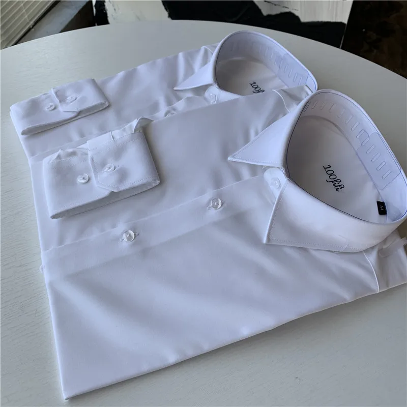 

Wooden Giant 4500 Italian Sle Men's Casual Long Sve Cotton irt Trendy Autumn Faion Stand Fit Spring