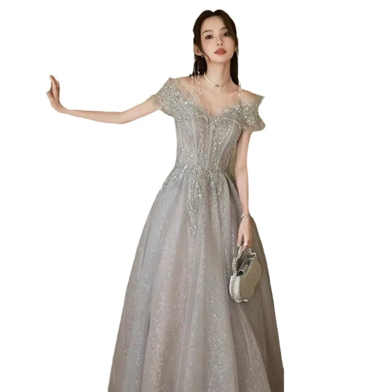 Robe de bal élégante pour femmes, robes de Quinceanera, ligne a, épaules dénudées, robes de soirée Vintage pour femmes, formelles, nouvelle collection 2025