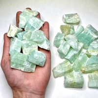 100g/1pc beautiful green calcite stone - rough calcite for home and office decoration, aquarium, holiday gifts, Halloween