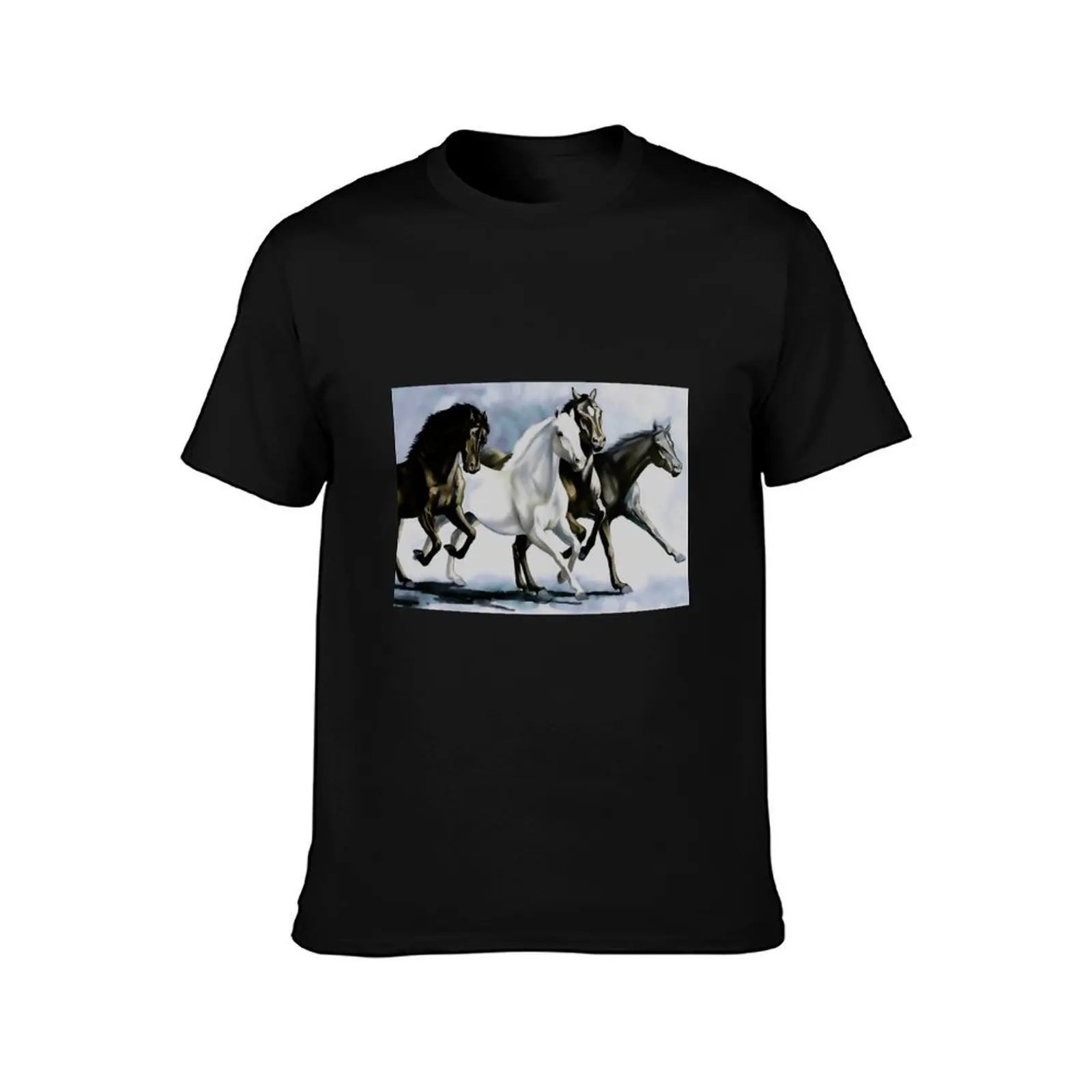 Wild Arabians T-Shirt, Summer Casual Cotton Tee, Oversized Streetwear Tops, Vintage Graphic Print, Loose Fit Short Sleeve