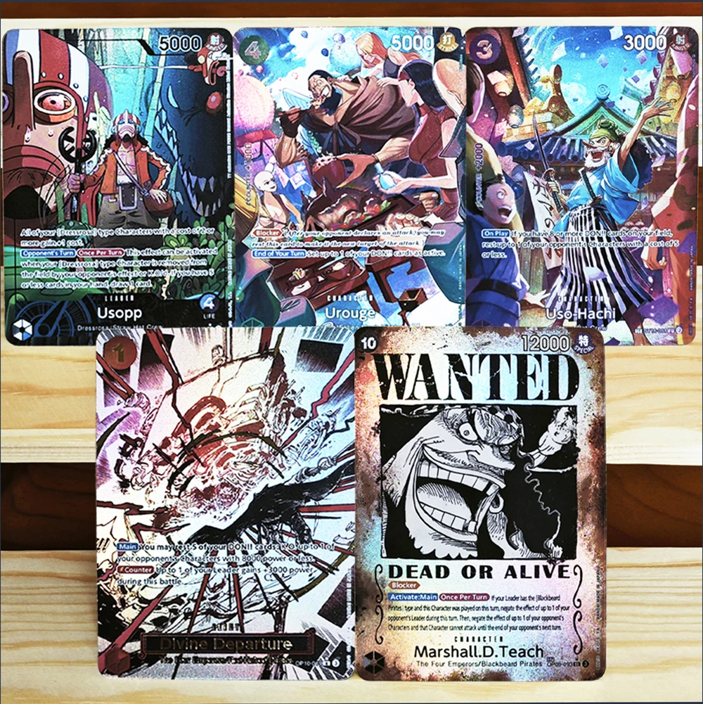 Tarjetas Coleccionables de Anime ONE PIECE OPCG, Raras y Exclusivas, con Foil, de Usopp/Urouge/Uso-Hachi/Marshall.D.Teach, Juguetes y Aficiones