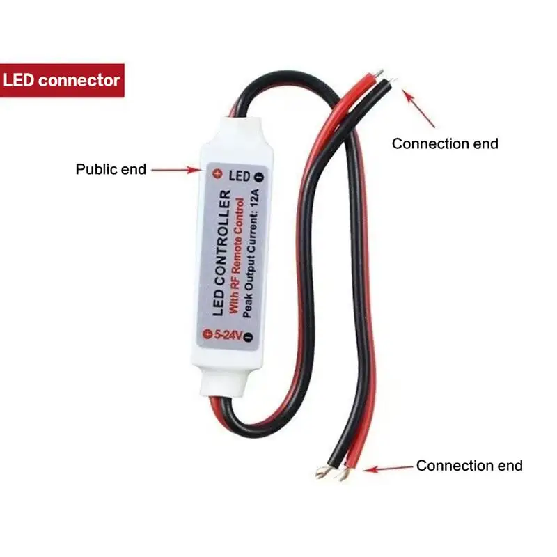 

1/3/5Pcs 5-24V Led Dimmer Controller RF 11-Key Monochrome Montroller Wireless Remote Control For LED Strip Light