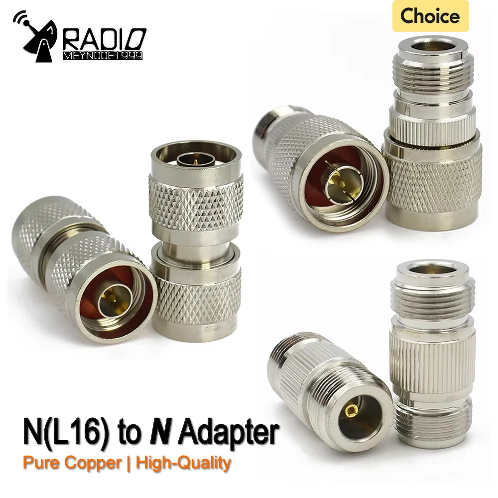 L16 N Type Male Plug To N Male Plug Straight Connector Male To Female RF Adapter Coax Converter Fast Delivery High Quality