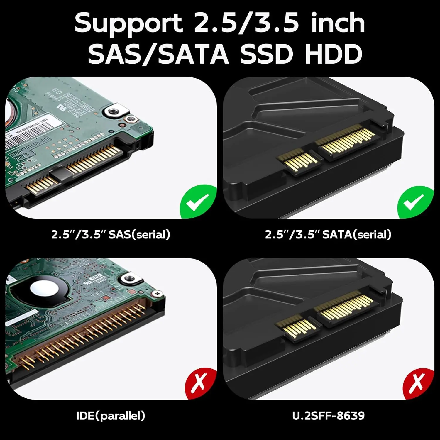 MAIWO 2 Bay SAS/SATA Hard Drive Enclosure with Offline Clone 2.5/3.5 Inch SSD/HDD SAS Hdd Docking Station Hdd Caddy Hdd Case