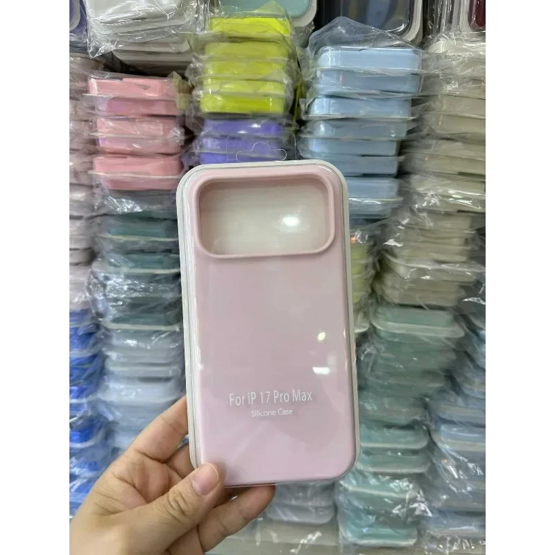 Handyhülle aus flüssigem Silikon mit angenehmer Haptik für iPhone 18 Pro Max 18 17 Pro Air Macaron, einfarbig, Bonbonfarben, mit Verpackungsbox – Detail 5