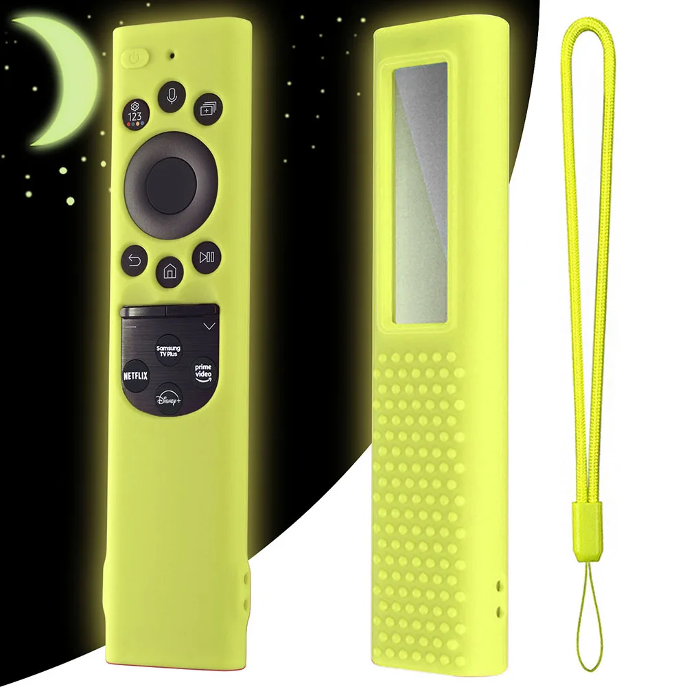 

Силиконовый чехол для пульта дистанционного управления для телевизора на солнечной энергии, противоударный защитный чехол, моющийся защитный чехол со шнурком для серии Samsung BN59