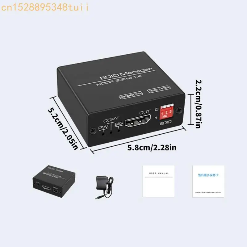 Y4QF HDTV المتوافقة مع EDID EDID المحاكي 4K 60Hz COLIER لحل إدارة الجهاز