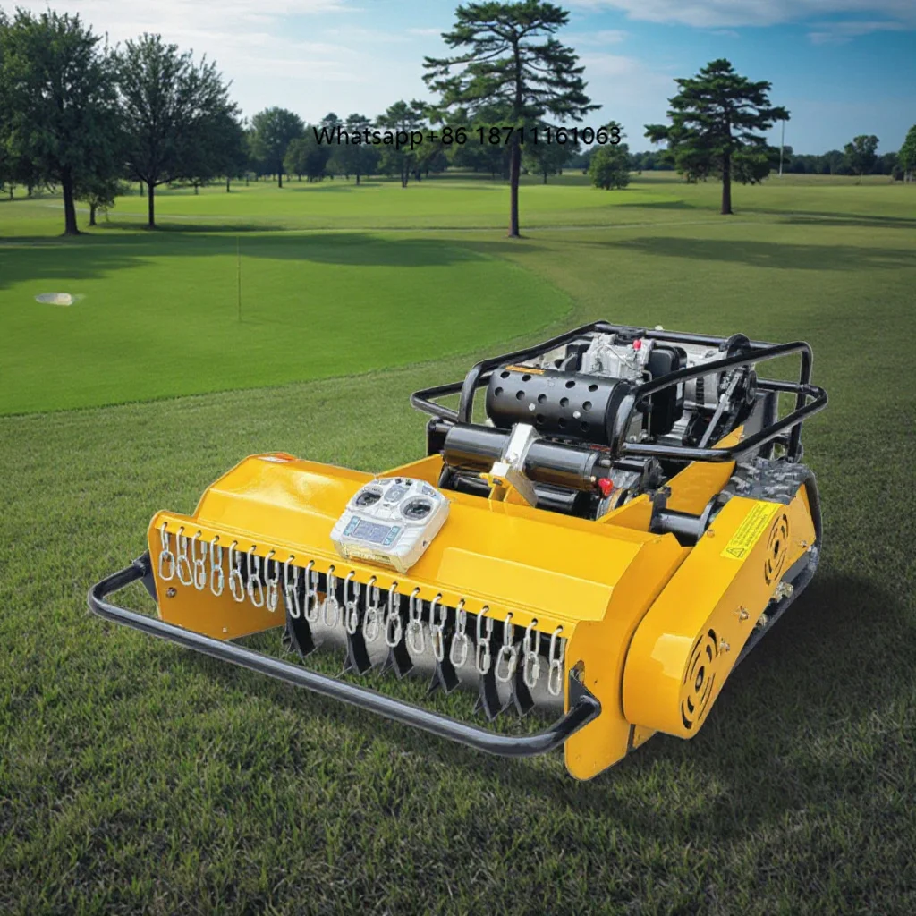 Remote Control Agricultural Intelligent Lawn Mower 82 Model Tracked Weeding Machine Agricultural Weed Cutting Machine