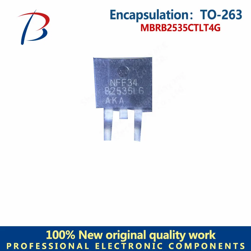 

10pcs MBRB2535CTLT4G Silkscreen B2535LG package TO-263 35V Schottky diode