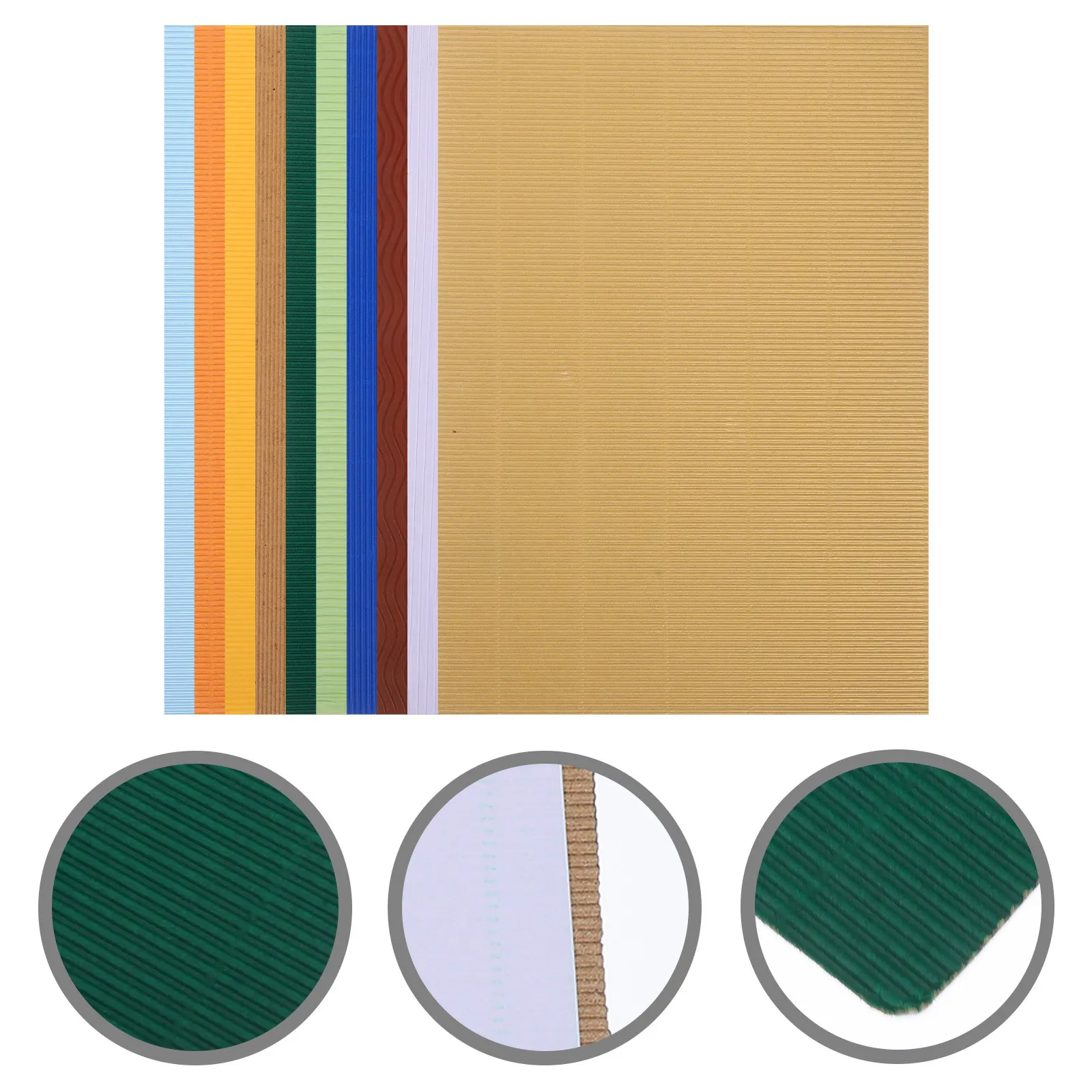 

Набор цветного гофрированного картона формата А4: идеально подходит для поделок, универсальные утолщенные цветные листы для рукоделия