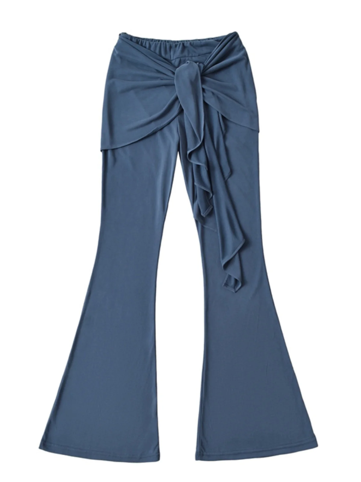 Ele été Long Dra Micro pantalon évasé femmes jambe allongeant longueur au sol pantalon décontracté rue Sle l taille