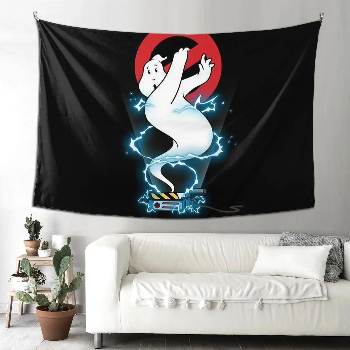 

Ghostbusters Logo Tapestry Funny Wall Hanging Aesthetic Home Decoration Tapestries for Living Room Bedroom Dorm Room