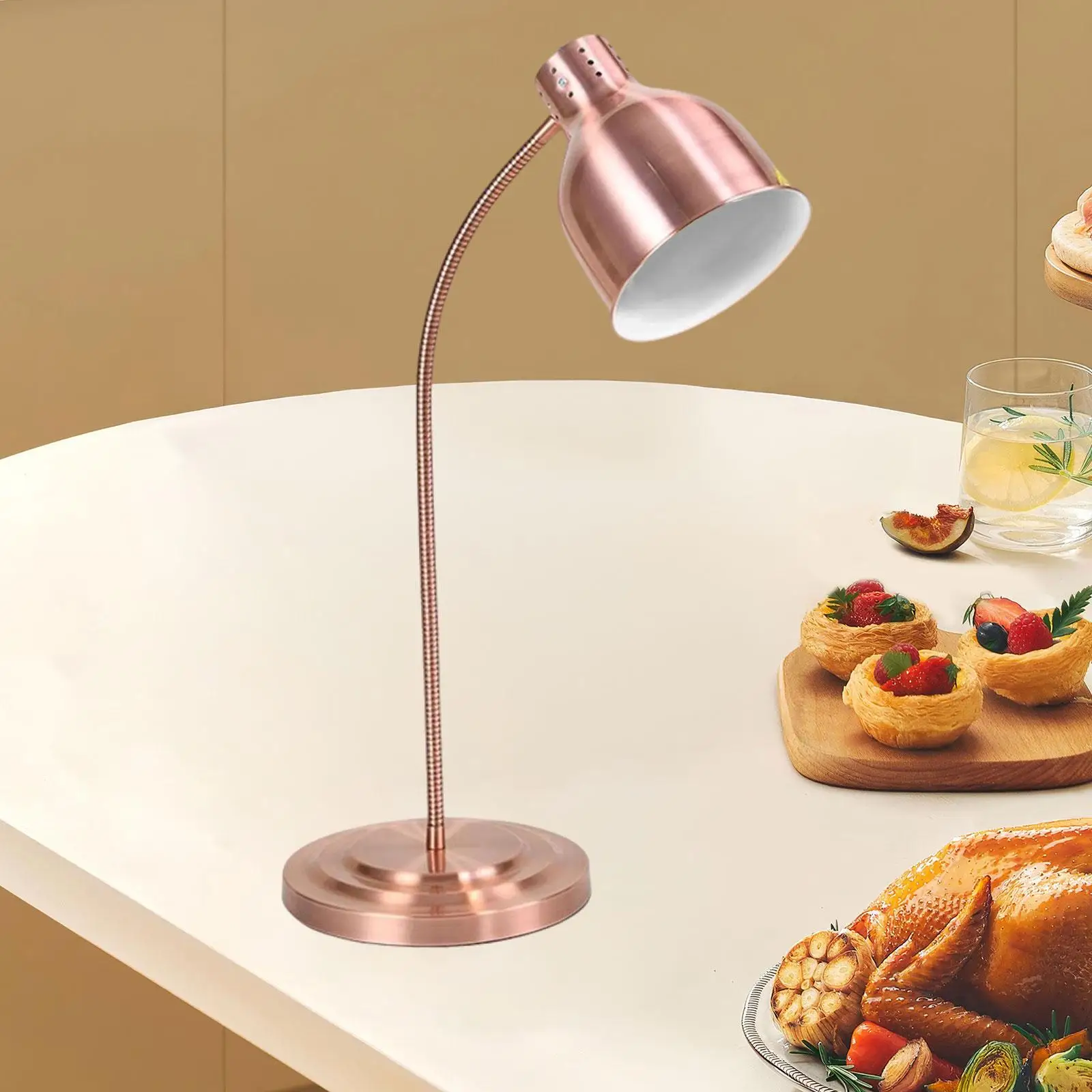 Food Heat Lamp Catering Heating Lamp Freestanding without Bulbs Food Warmer Lamp for Catering Fried