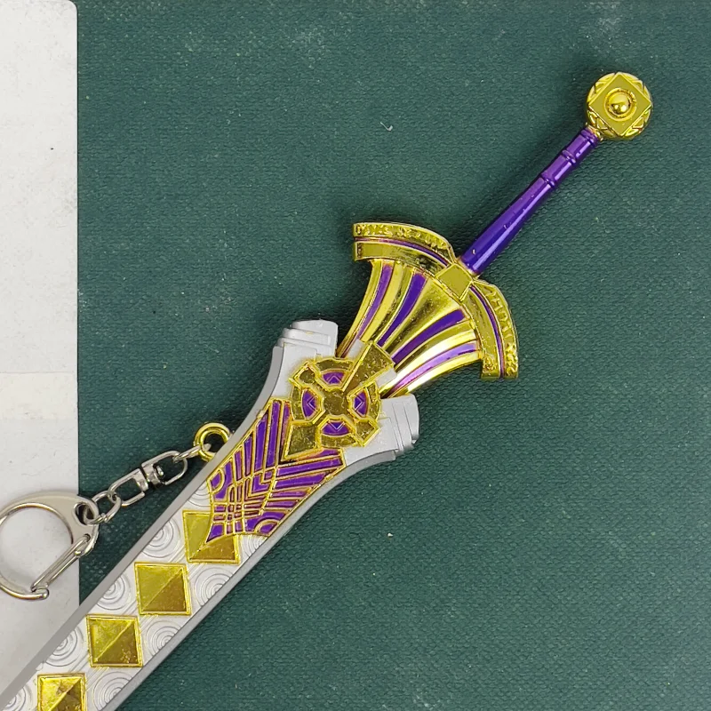 Anime Fate - Espada Excalibur, 22cm/8,66 polegadas, Não Afiada, Metal de Liga de Zinco, Acompanha Bainha, Modelo Colecionável com Tema de Anime e Jogo