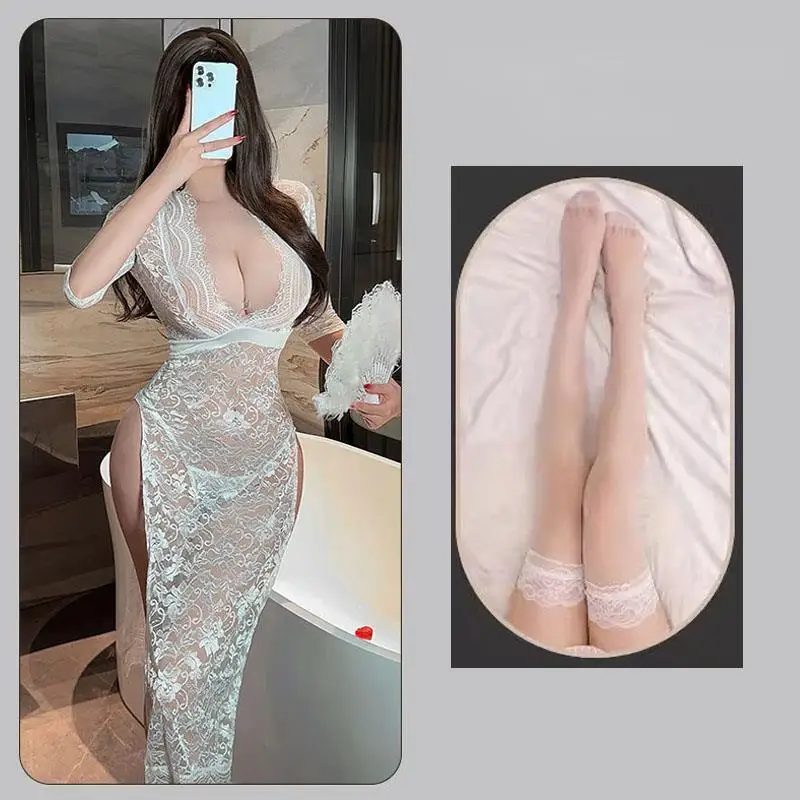Bridal Sexy Underwear New Year Princess Costumes Exotic Lace Wedding Dress Roleplay Christmas Strap Sex Outfit Plus Apparel