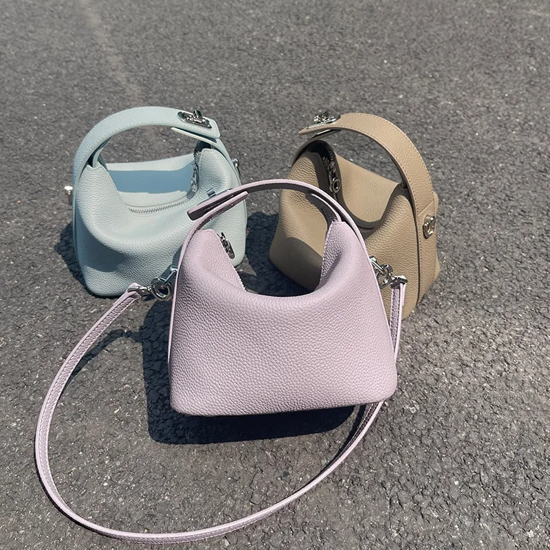 Armpit Bento Bag 2026 Tote Design Casual Shoulder Crossbody Bag Genuine Leather Lipstick Box Niche Cosmetic Organizer Essentials - view 3