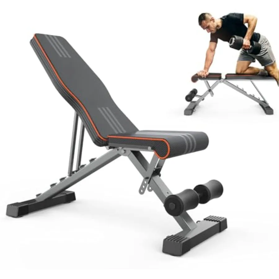 

Регулируемая скамья для жима лежа, сверхпрочная, устойчивая, складная, для домашнего спортзала, с регулировкой наклона 90 градусов