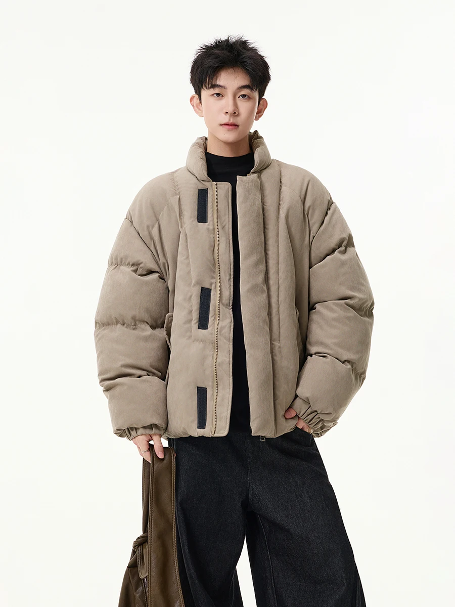 

American Sle Suede ort Cotton Jaet Thi Warm Bread Sle Coat for Men And Women Winter New Faion Brand Loose Fit