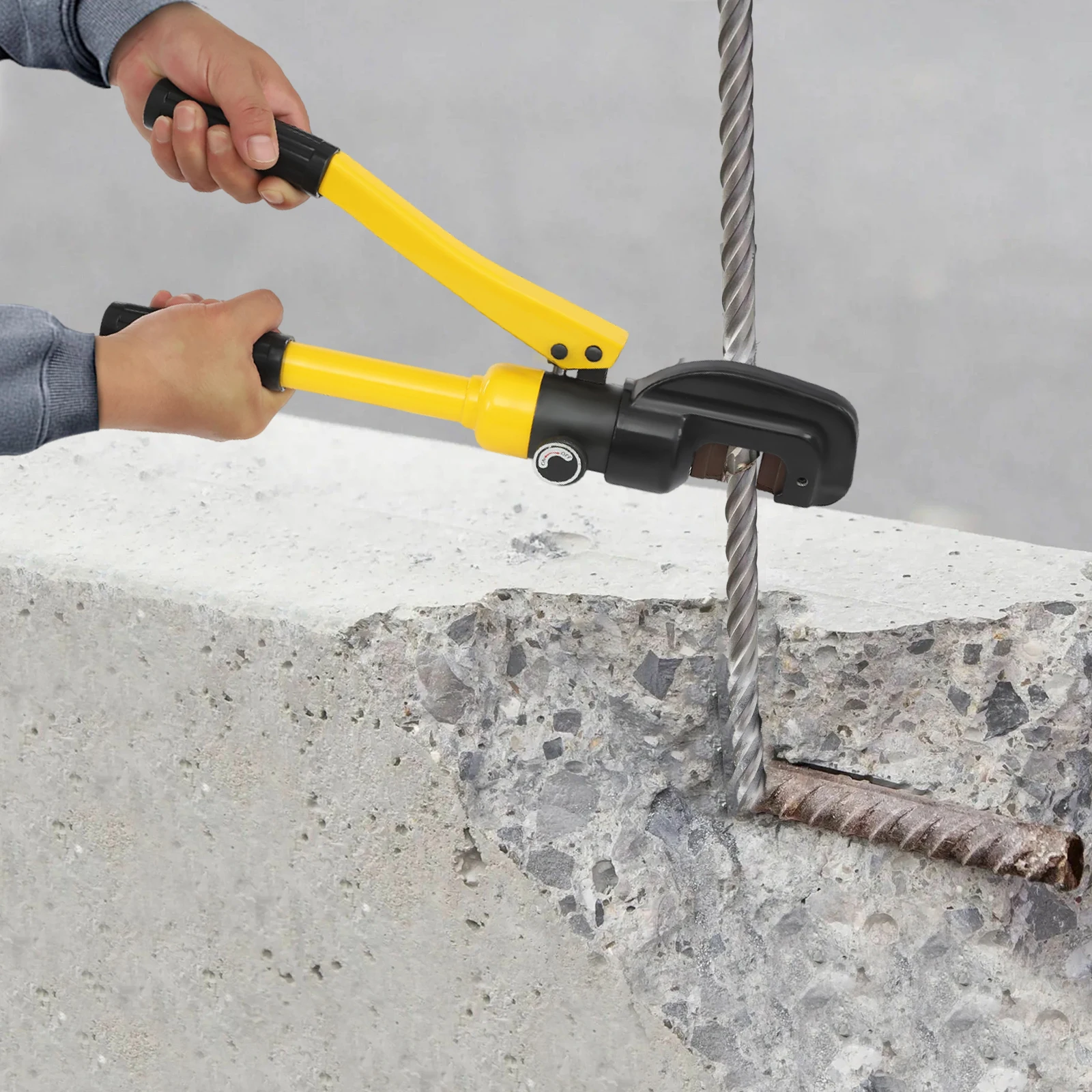 Гидравлические обжимные клещи 4-16 мм. Гидравлический резак арматуры 8T с коробкой для кабельной проволоки, нескользящей ручки, мощная режущая сила.