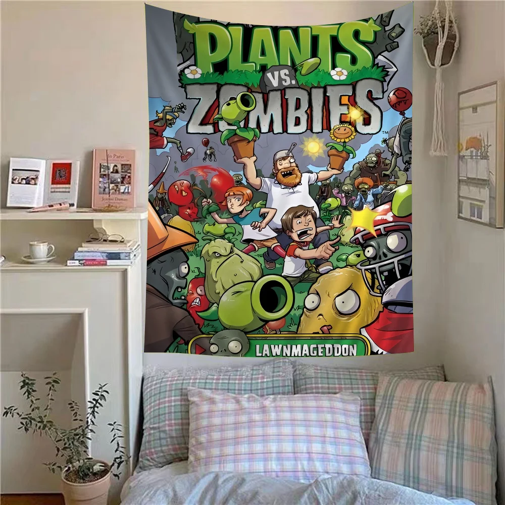 

Game P-Plants V-Vs Z-Zombies Hanging Bohemian Tapestry Hanging Tarot Hippie Wall Rugs Dorm Japanese Tapestry