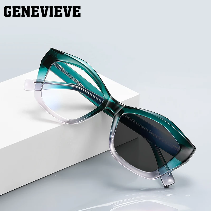 GENEVIEVE Butterfly Classic Fashion Design Women's Eyewear Anti-Blue Light Customizable Prescription Photochromic Eyewear