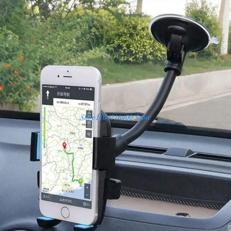 

y1gd Phone Mount Car Center Console Stack Holder Suck Support Clamp Bracket Hand-Free