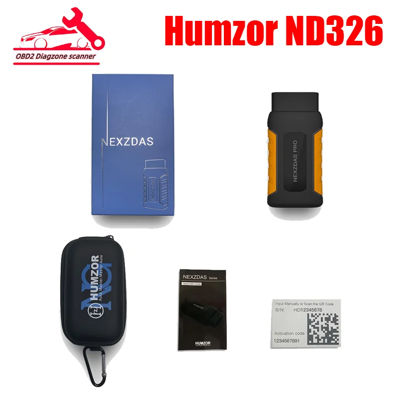 

Humzor ND326 OBD2 Code Reader Scanner Bluetooth Full System Car Diagnostic Scan Tool for Ios&Android Pk Easydiag Golo Coder