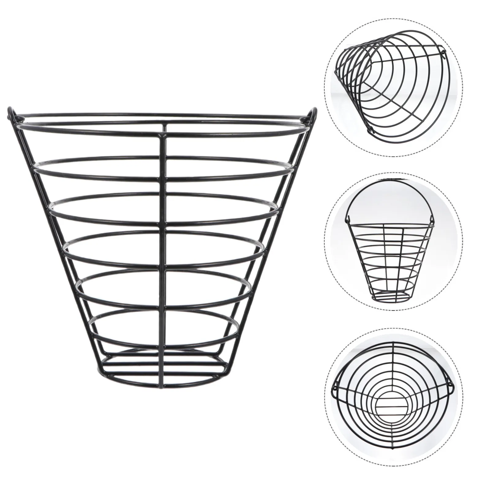 Sturdy Lightweight Iron Ball Basket Holds 50 Balls Perfect for Golf Practice Outdoor Stadium Use Ball Holder Container with