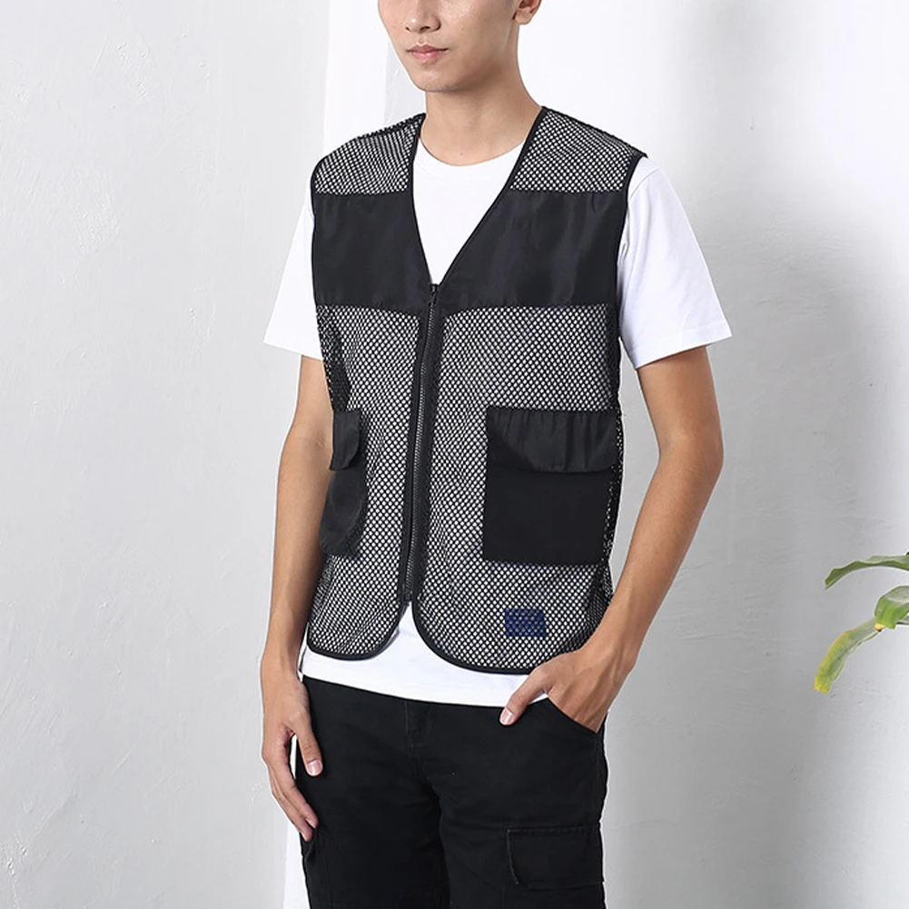 

Mesh Vest Transparent Uniform Waistcoat Work Clothes Breathable Casual Hiking Tops Outdoor Quick Dry Sleeveless