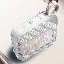 TPU Cover Case Anti-Drop Transparent Case Anti-Slip Carrying Sleeve Protective Case for JBL Go 4 Portable BT Speaker
