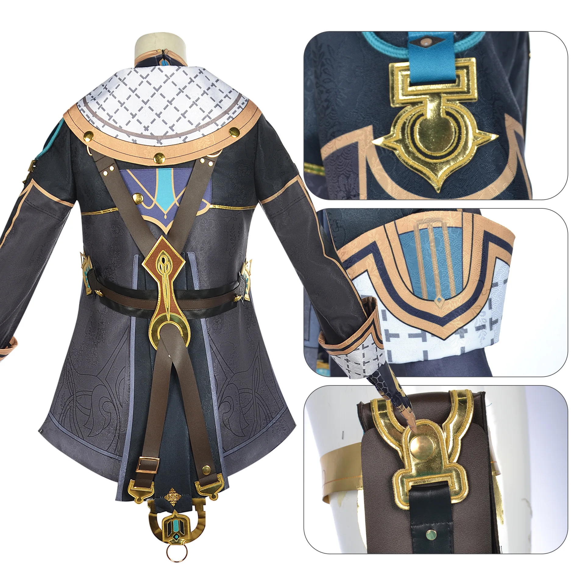 Genshinimpact Freminet Cosplay Costume Magician Uniform Suit Outfits Anime Game Game Freminet Costumes for Halloween Party