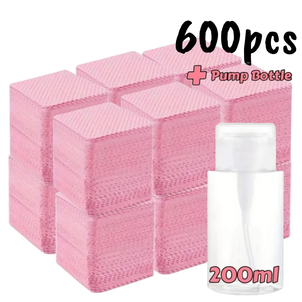 20-600 Stück fusselfreie Nagelreinigungstücher, gel- und aluminiumfreie Nagellackentferner-Pads für Nagelkunst, Schönheitspflege und Reinigung