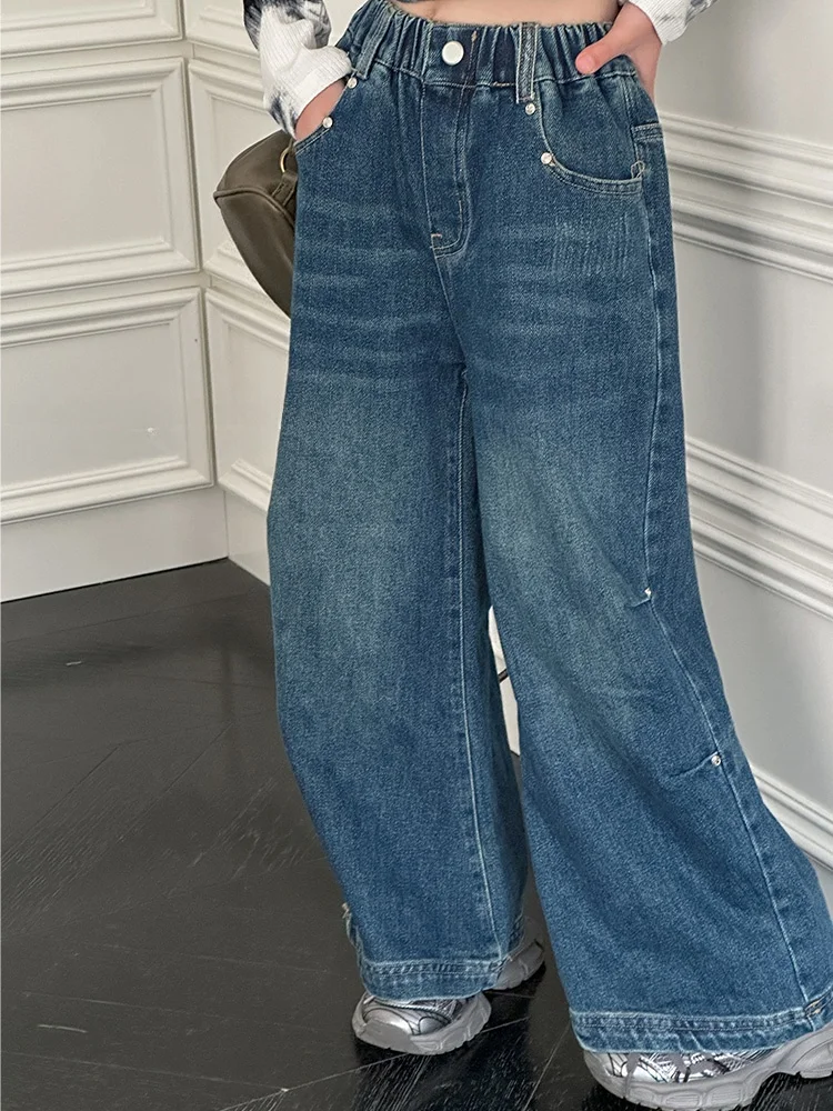girls-thiened-fce-lined-casual-jeans-children's-spring-autumn-long-trousers-straight-leg-cotton-blend-comfortable-pants