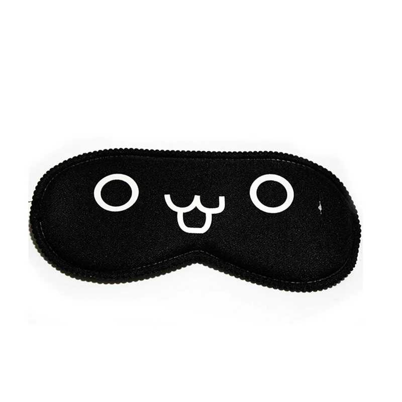 1pc Sleeping Eye Mask Black Eye Shade Sleep Mask Black Mask Bandage On Eyes For Sleeping Emotion Sleep Mask