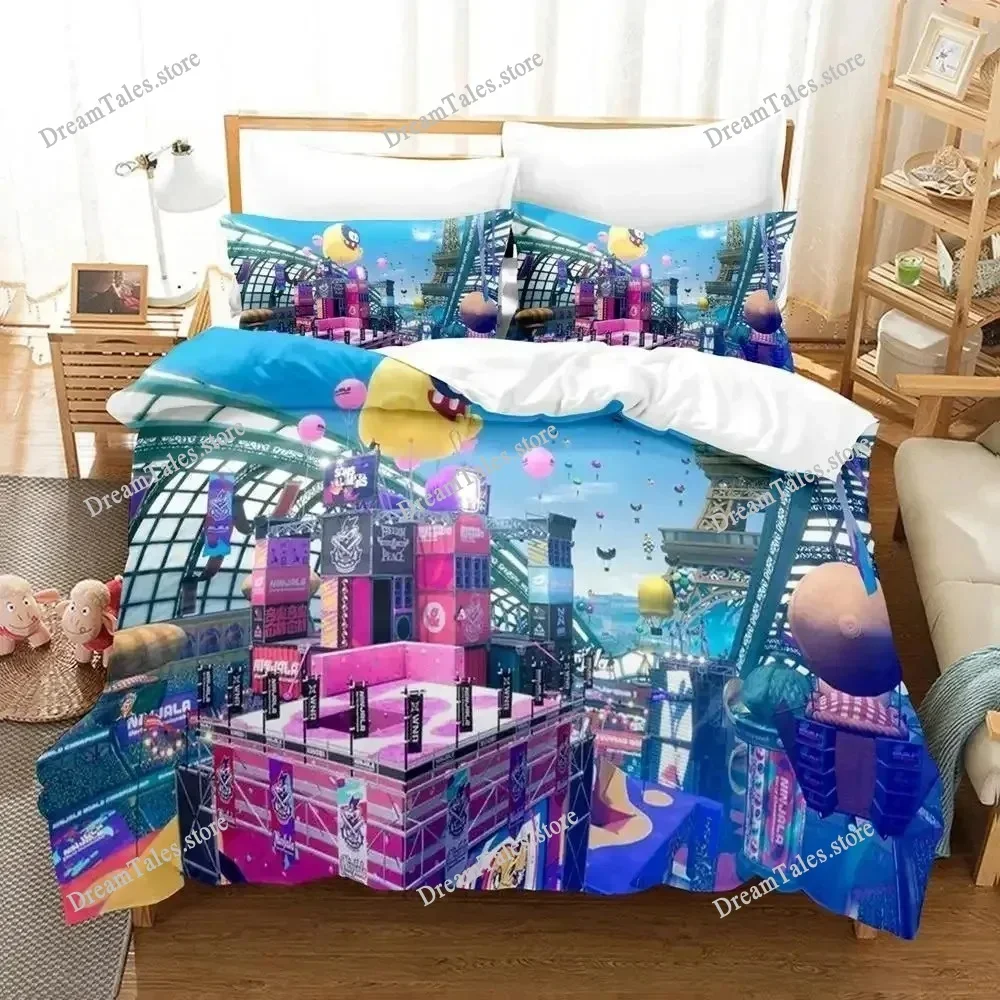 

Ninjala New Bedding Set Single Twin Full Queen King Size Bed Set Adult Kid Bedroom Duvet Cover Sets 3D Print Game Anime