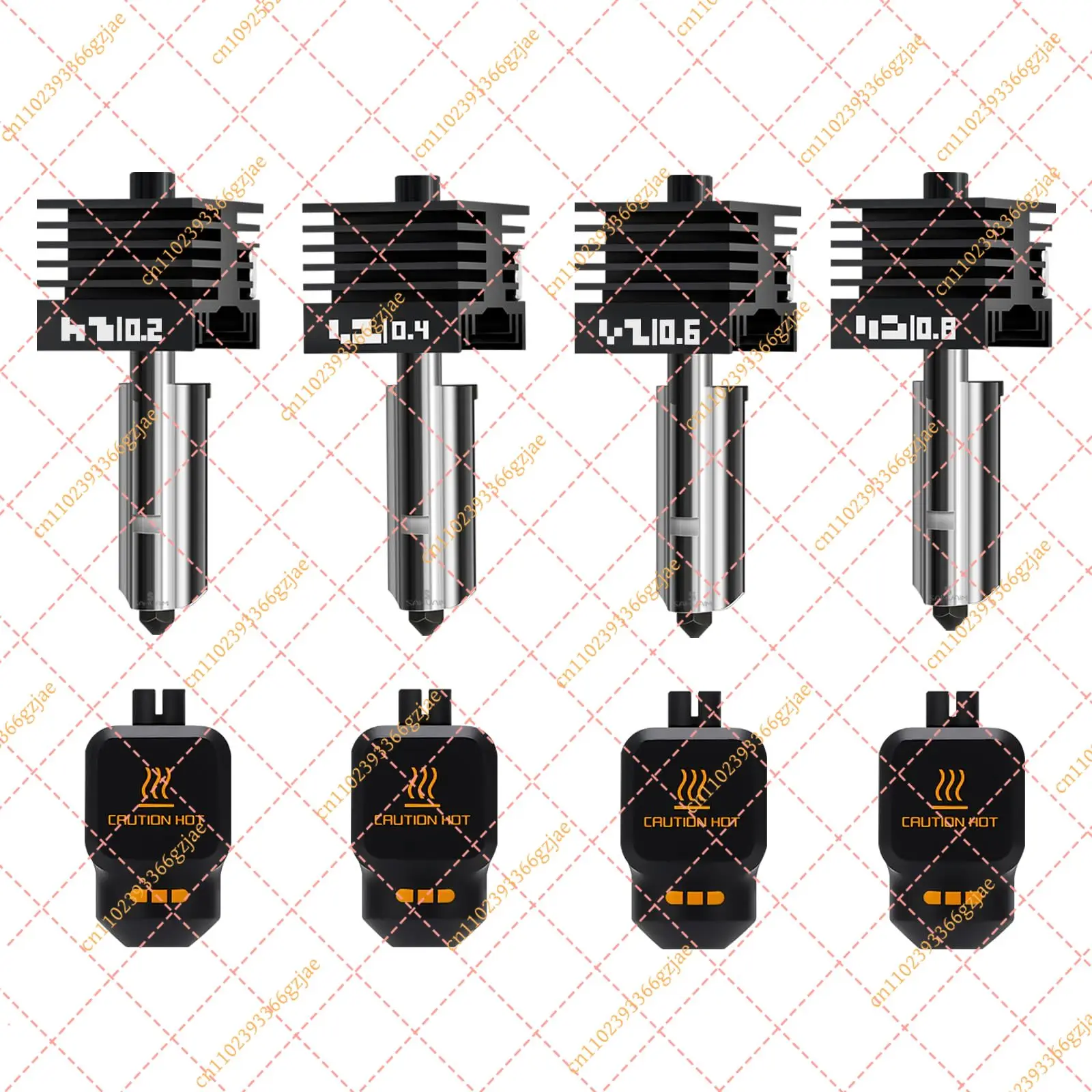 H2D Hotend Kit with 0.4mm Hardened Steel Nozzle for H2 Series 3D Printer,H2D,H2S,P2S,Precise Print Head,Consistent Extrusion Hea