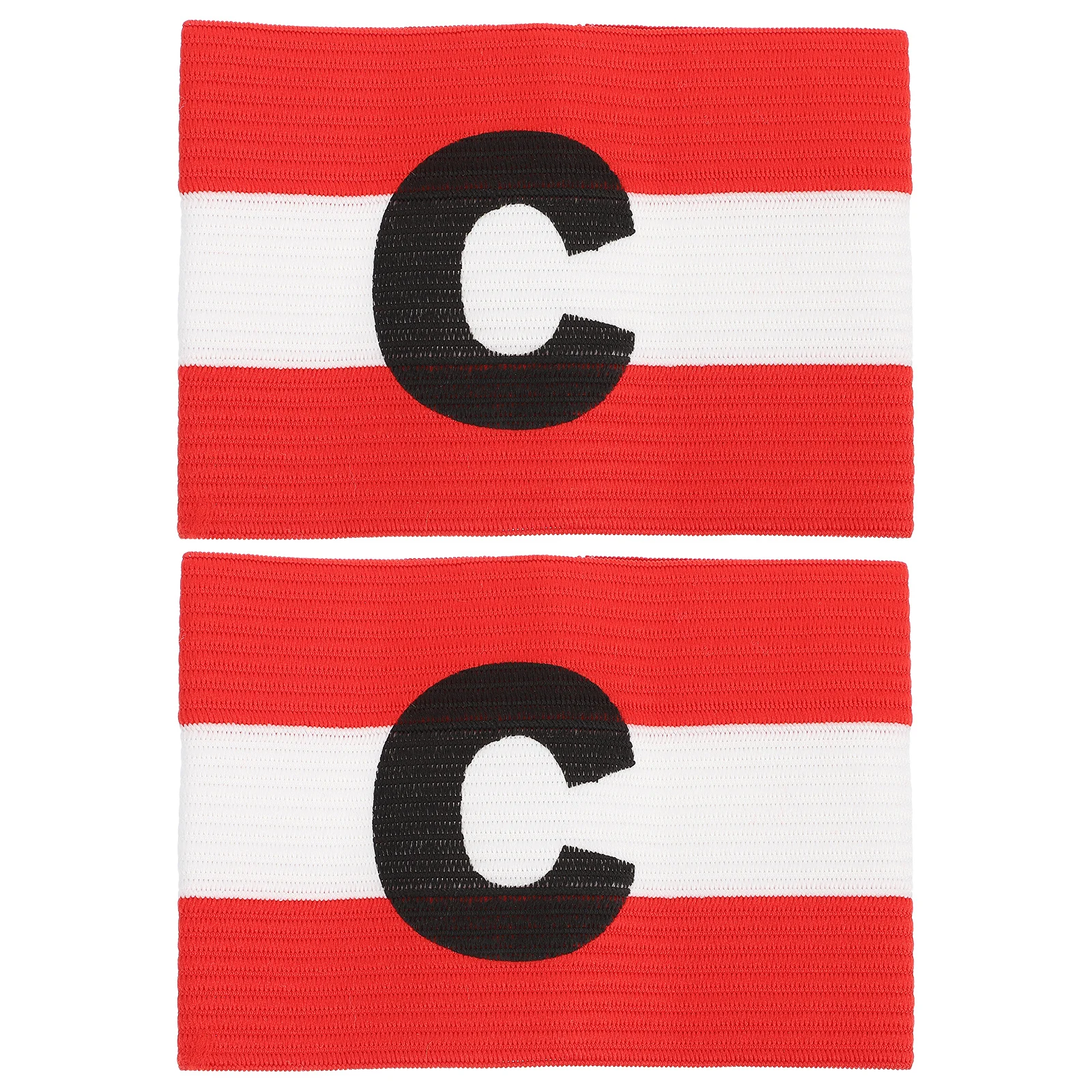 

2Pcs Soccer Captain Armbands Nylon Elastic Anti-Drop Football Team Leader Bands Sports Accessories Sports Match Supplies
