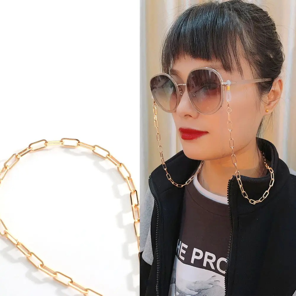 Halte gurte für Frauen Brillen Schmuck Anti-Lost Perlen Gesichts maske Halskette Metall kette Lesebrille Kette Brille Clips