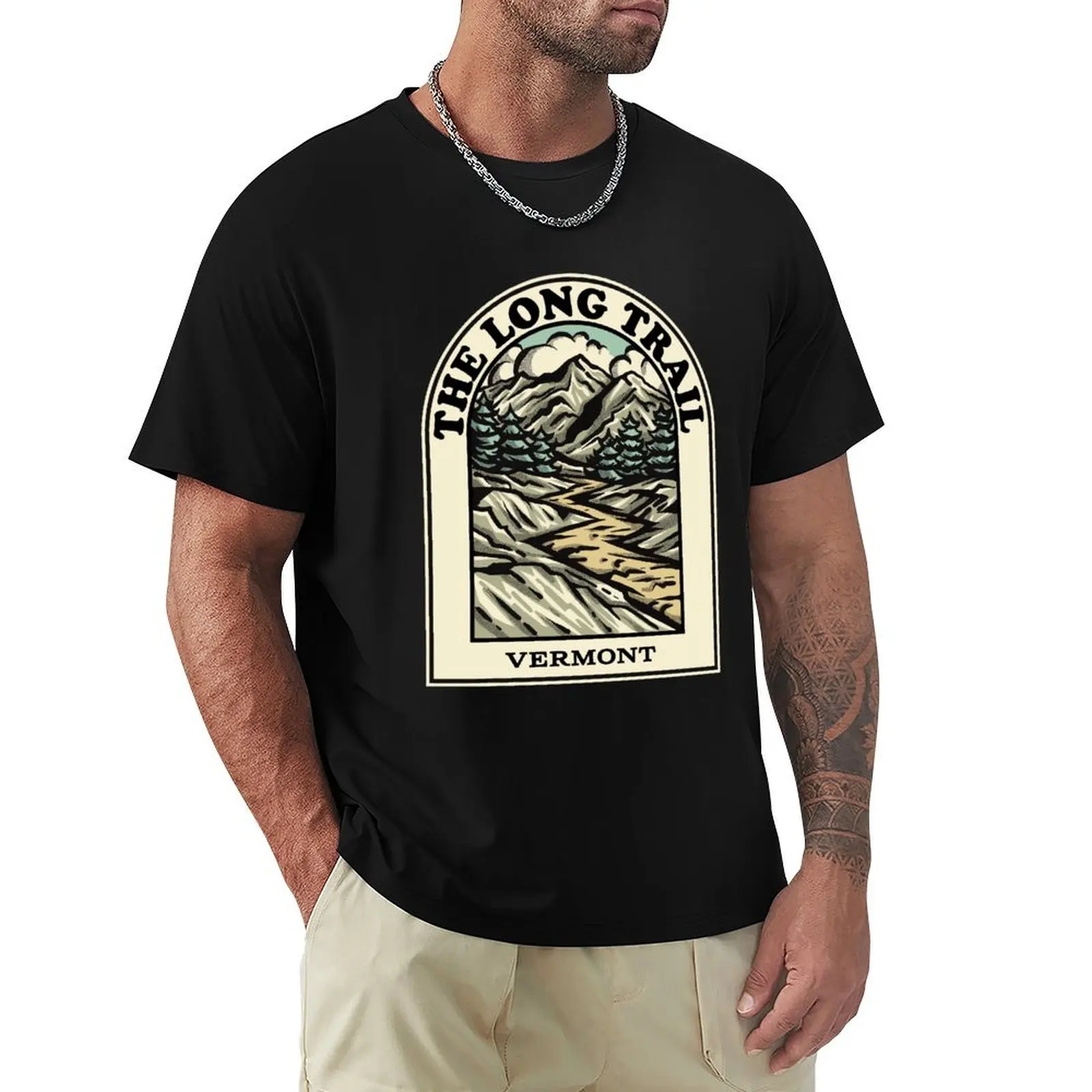 The Long Trail Vermont hiking backpacking trail T-Shirt Stylish Graphic Short Sleeve Top