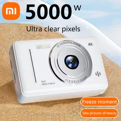 Xiaomi 4K appareil photo numérique rétro CCD Portable carte caméra d'entrée de gamme double caméra Flash 50 millions de Pixels mise au point automatique