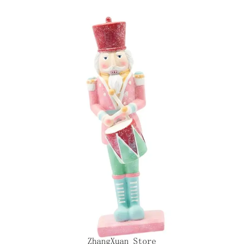 Glitzernde Harz-Nussknacker-Figurendekorationen für Weihnachtstisch und Eingangsbereich, 3 x – Detail 3