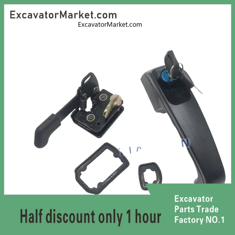 For Foton Lovol 60 65-7 Xcmg 60 Excavator Driver Door Lock Assembly External Pull Handle/lock Block/High Quality