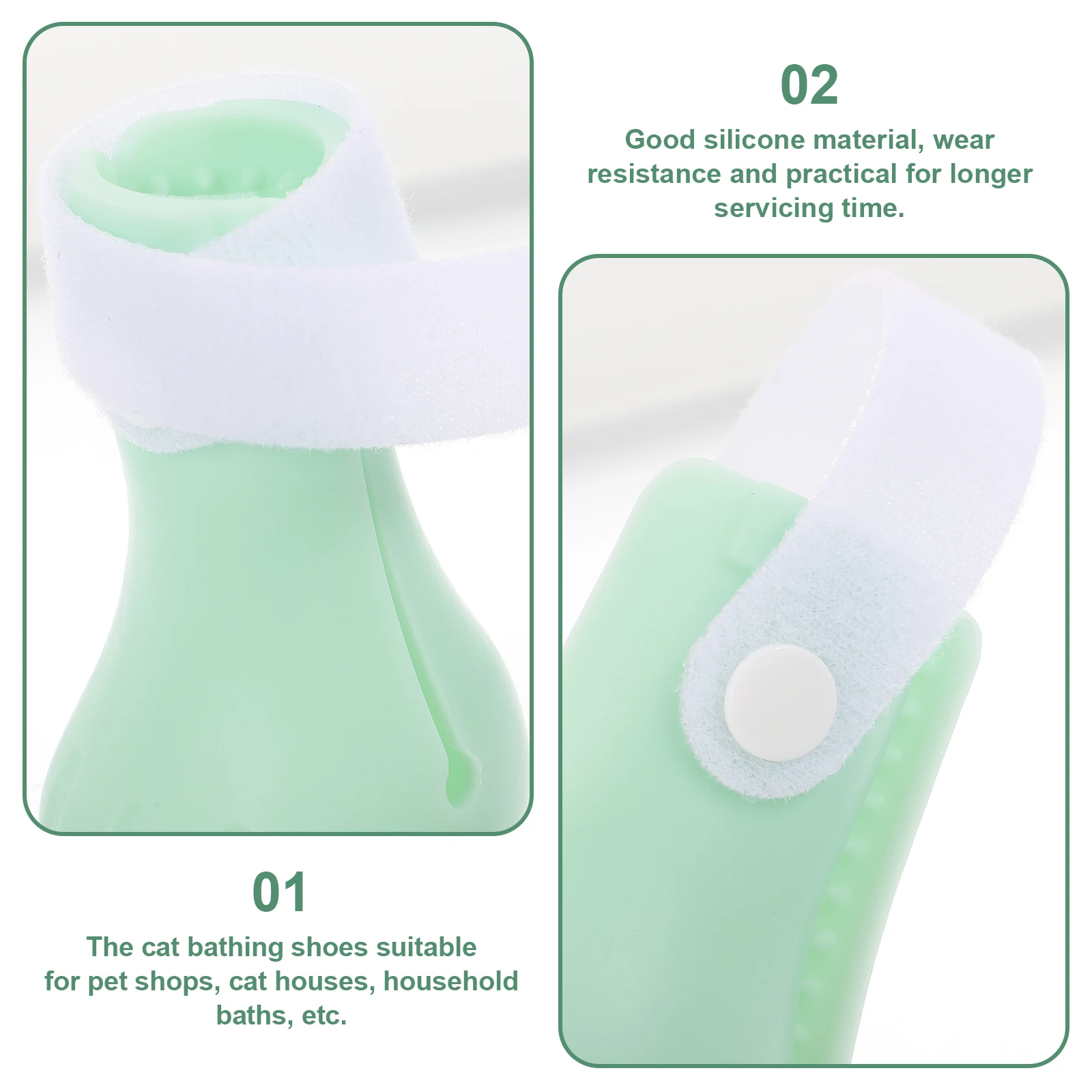 

4 Pcs Cat Feet Booties to Prevent Scratching Supplies Claw Protectors Shoes Silica Gel Boots Pet Silicone Kitten